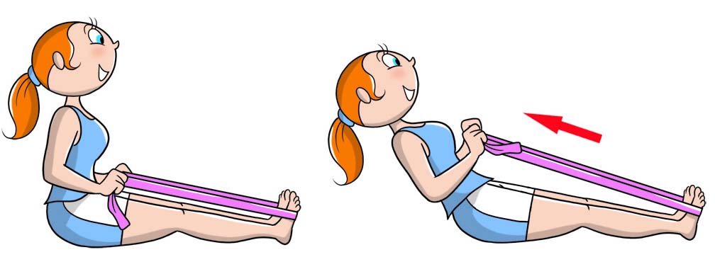 elastici fitness esercizio glutei