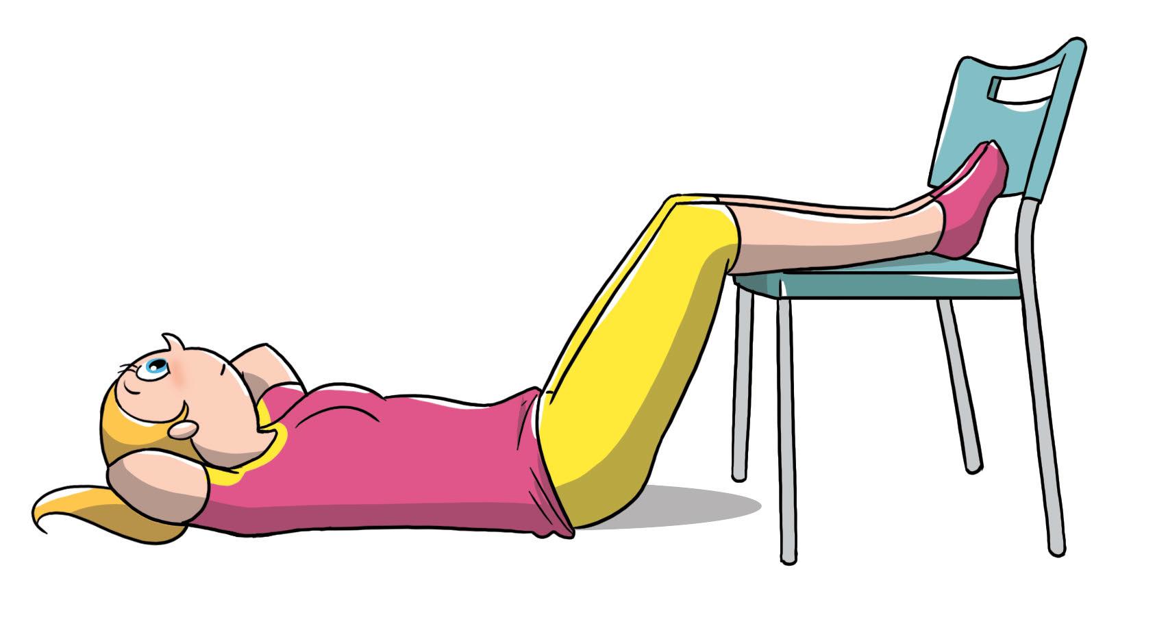 cum să te antrenezi cu un scaun: exerciții abdominale