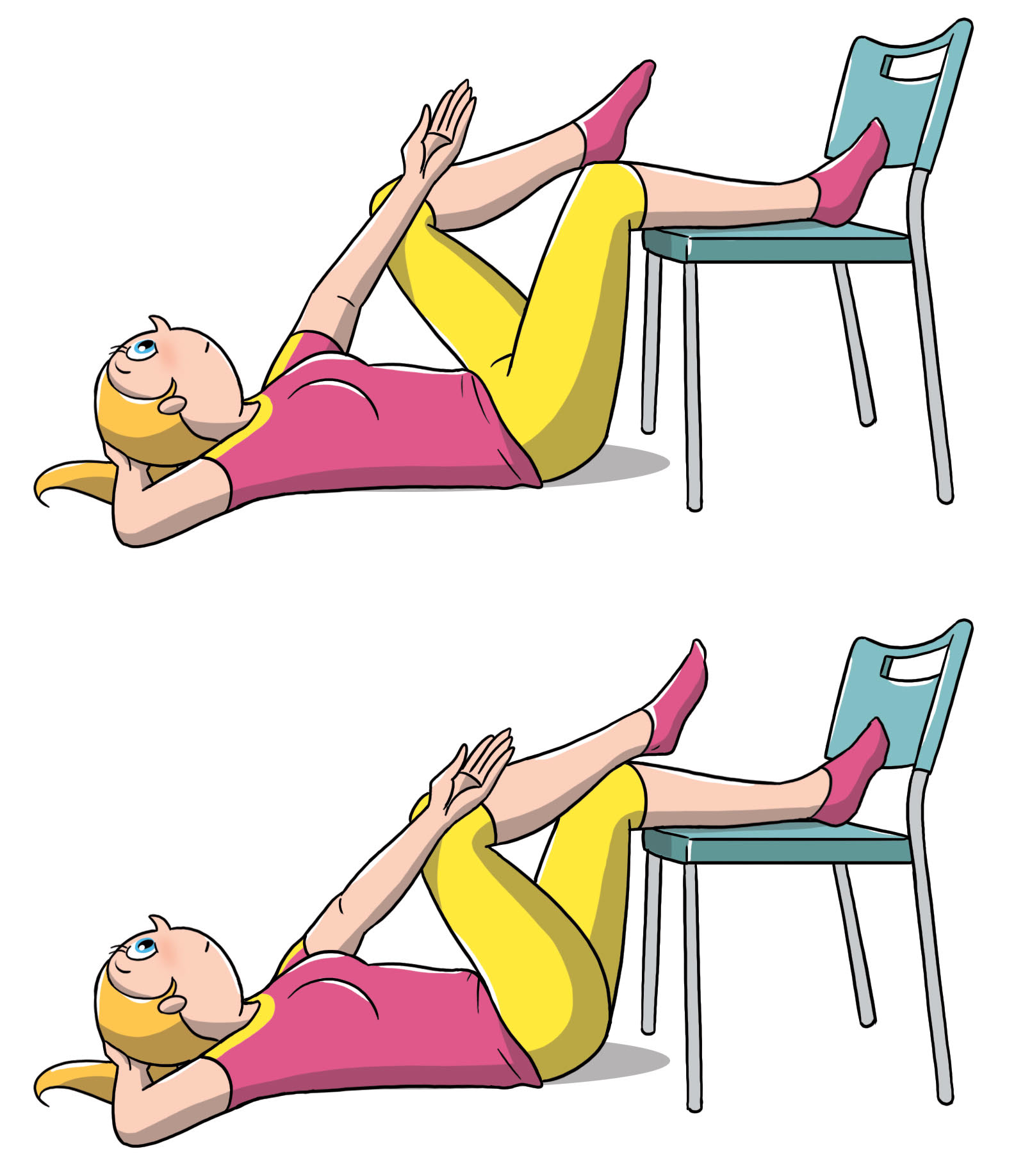 cum să te antrenezi cu un scaun: tonifică-ți abdomenul