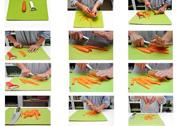 come tagliare le carote alla julienne