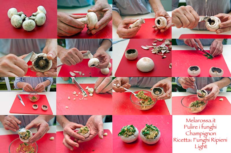 come pulire funghi champignon