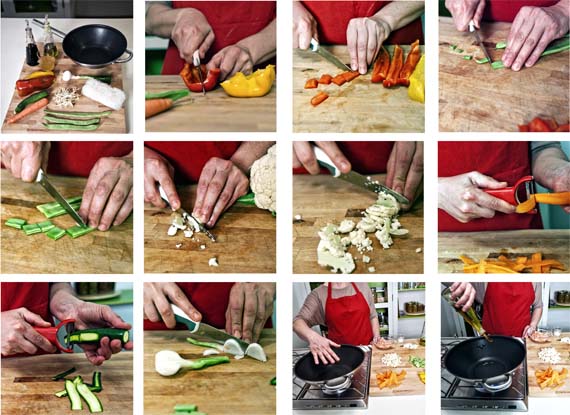 ricetta gamberi e verdure con wok step by step