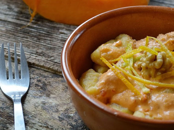 gnocchi zucca pesto noci