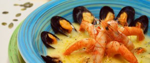 Zuppa di zucca al profumo di mare
