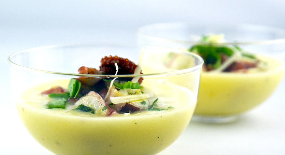 Insalata Di Polpo Su Crema Di Patate