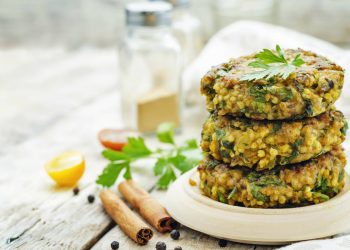 burger di miglio e piselli