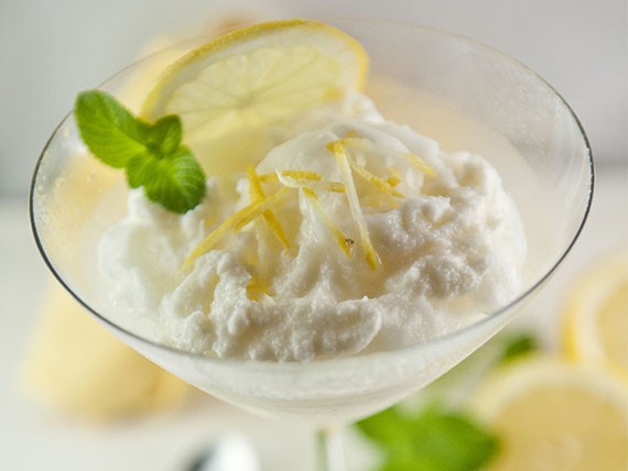 sorbetto al limone, dolce estivo