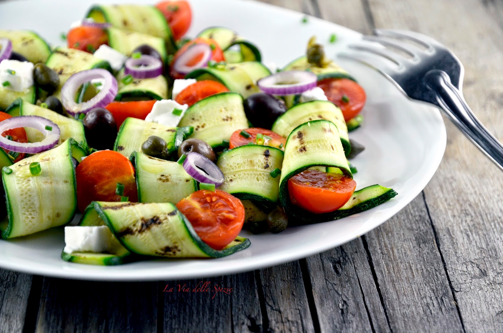 carpaccio di zucchine grigliate