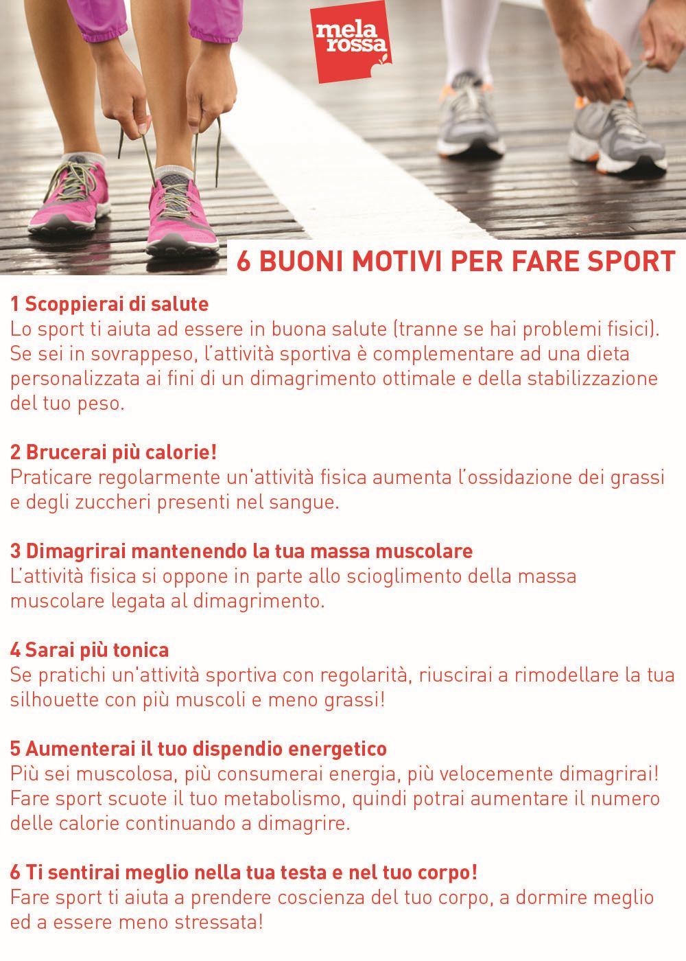 6buoni motivi per fare sport