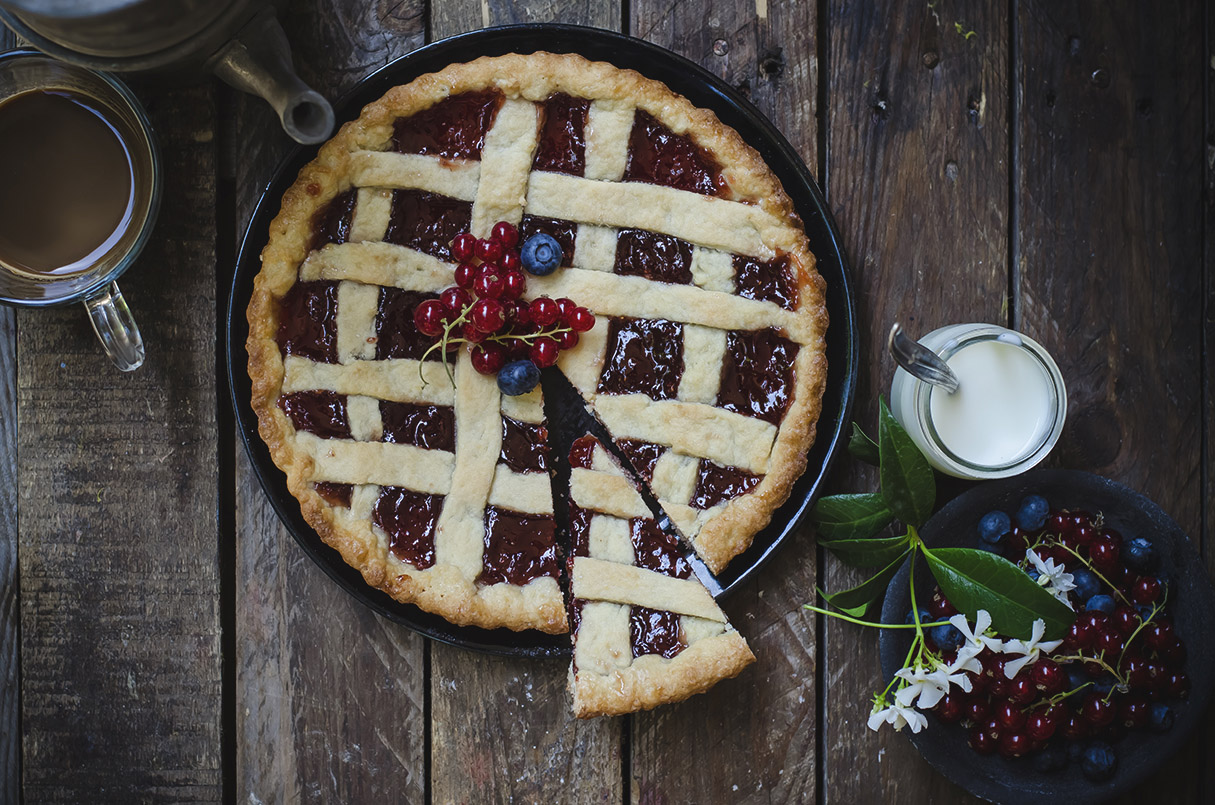 Crostata light allo yogurt con marmellata