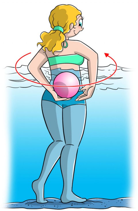 tonificazione muscolare: ginnastica in acqua per rassodare seno