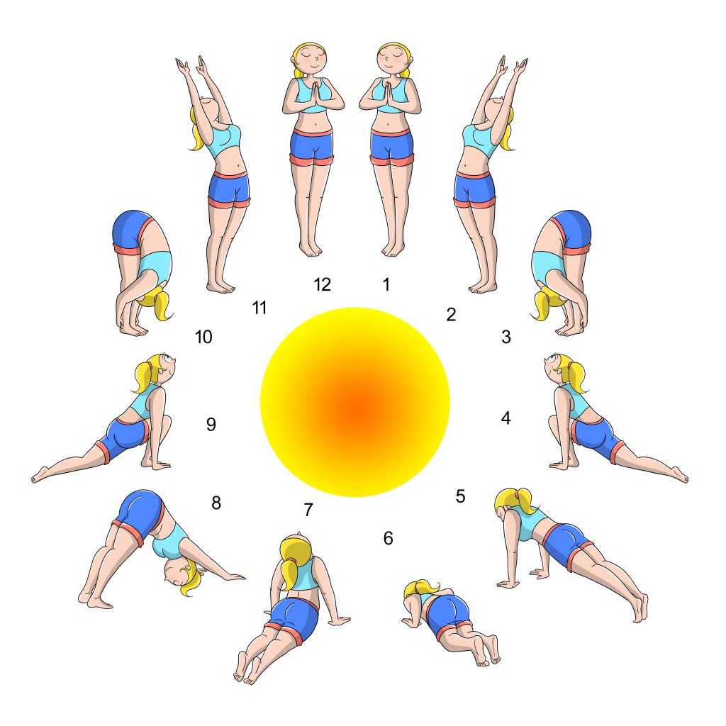saluto al sole per rilassarsi e allungare i muscoli