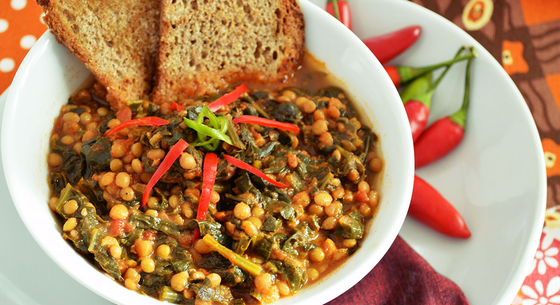 ricetta zuppa di lenticchie e spinaci