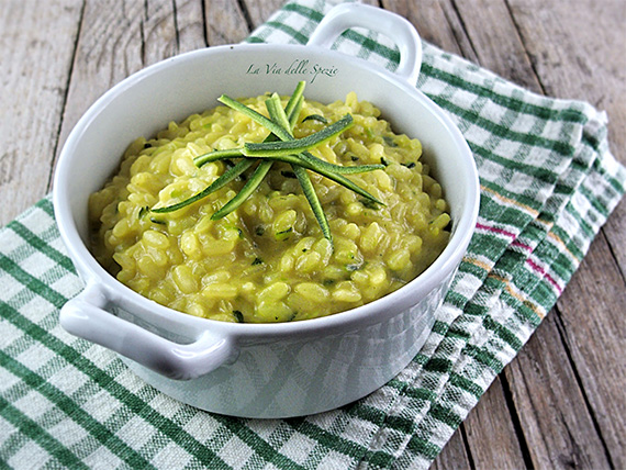 Risotto con zucchine e zafferano - Melarossa