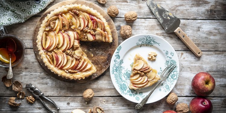 crostata di mele e noci light