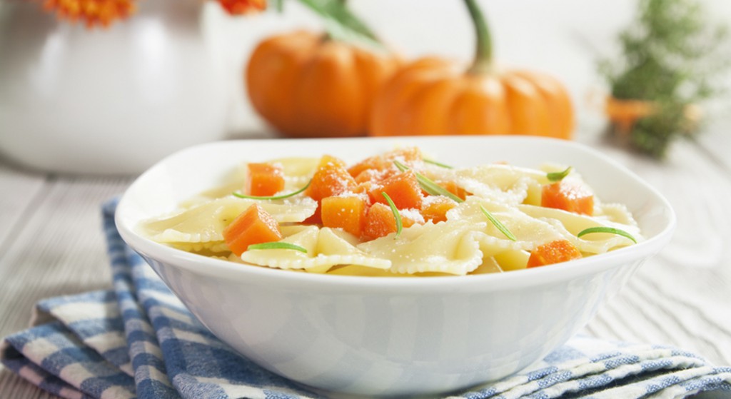 ricetta farfalle alla crema di zucca