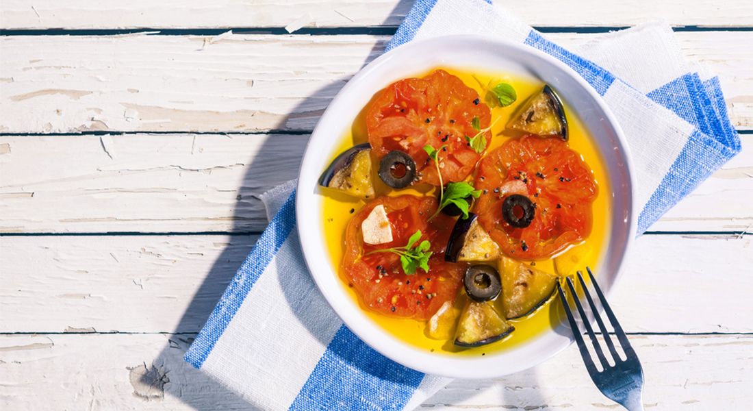 Insalata di melanzane e pomodori