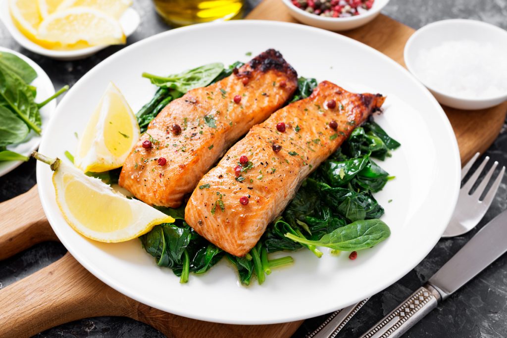 salmone al vapore