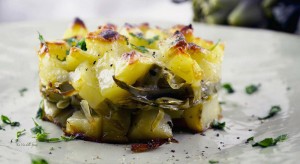 Tortino di patate e carciofi