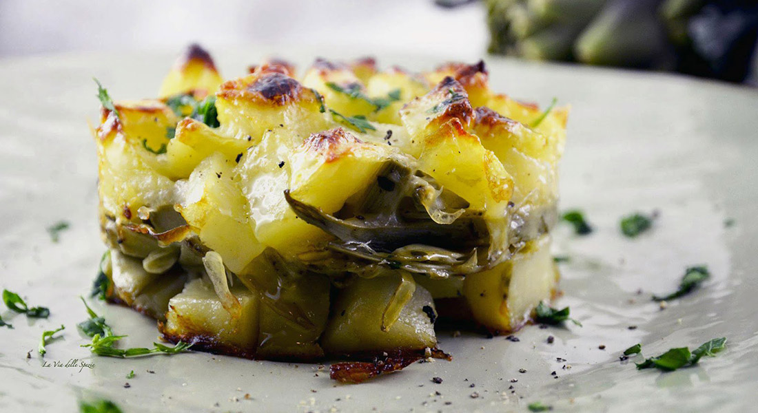 Tortino di patate e carciofi