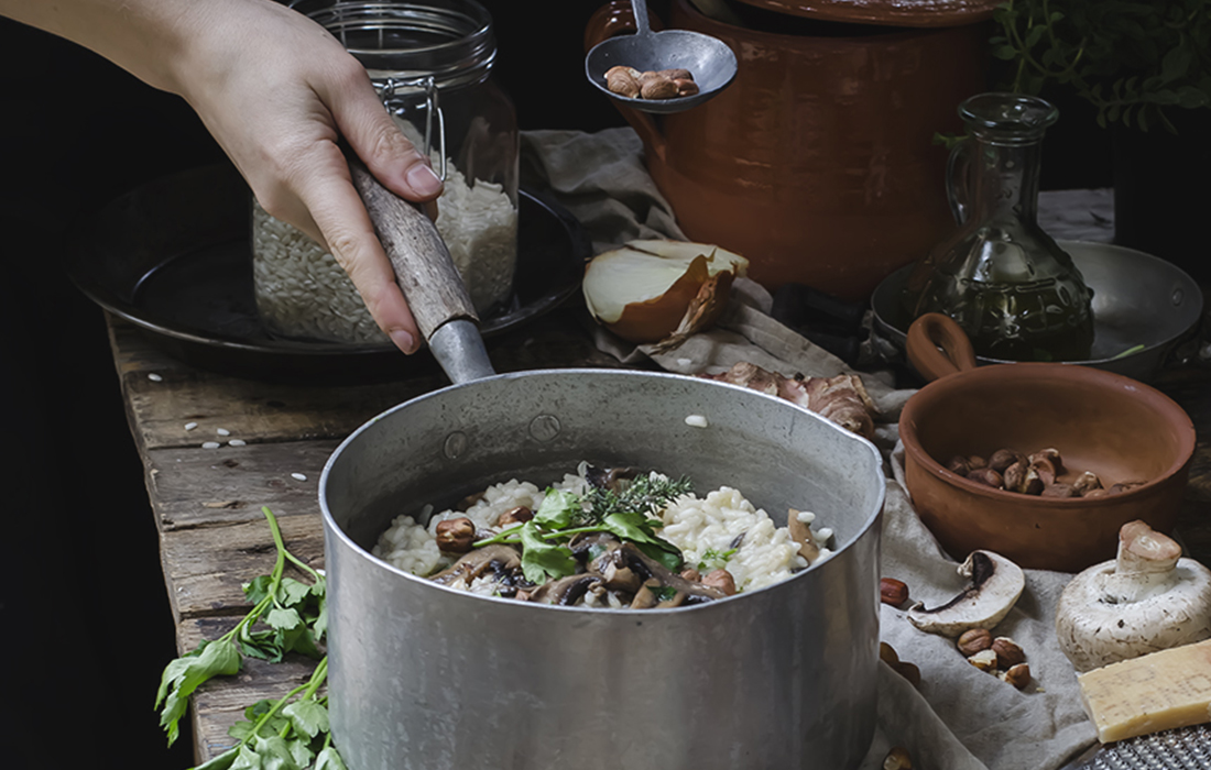 Risotto con topinambur