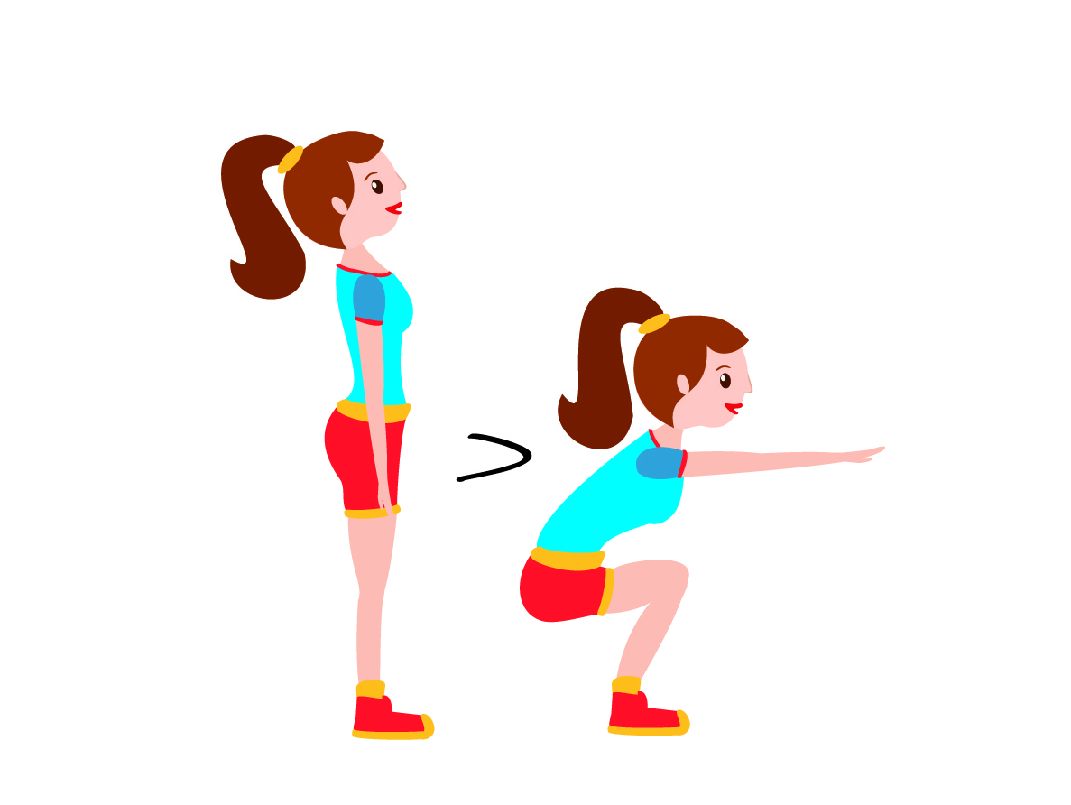 Allenamento a circuito esercizio squat