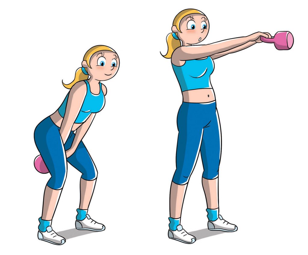 esercizi kettle belle swing