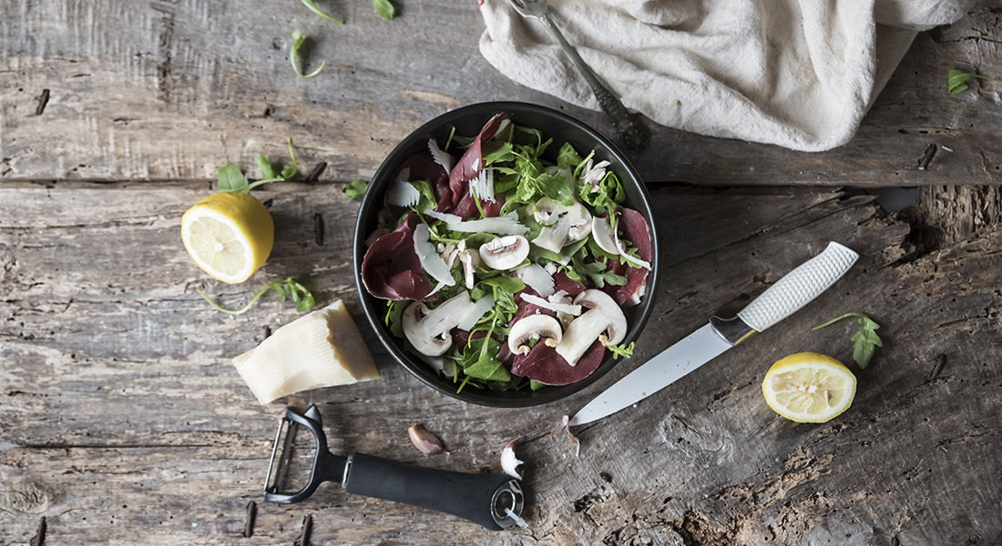 ricetta insalata di funghi e bresaola