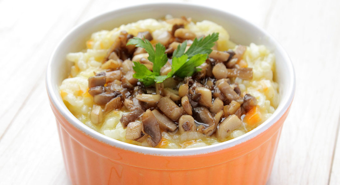 risotto ai funghi cardoncelli e zafferano