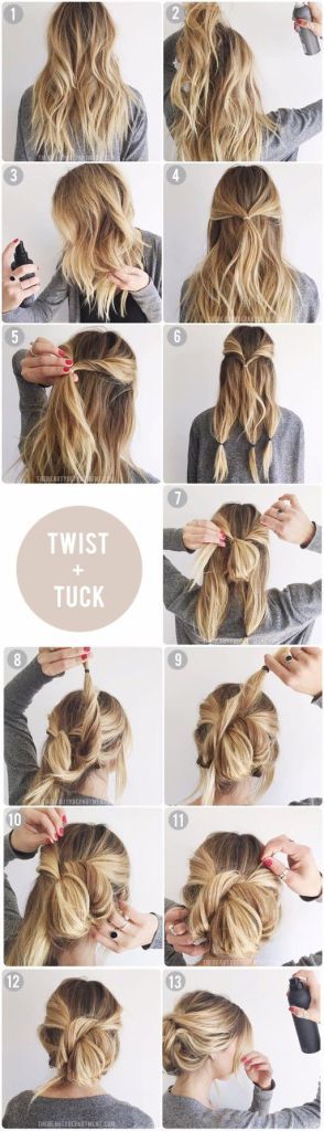 acconciature Natale: twist and tuck- tutorial