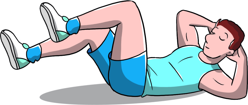 workout per addominali - Cycling cross crunches