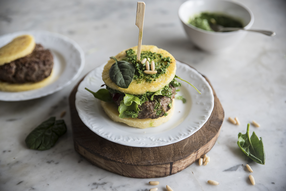 hamburger di polenta