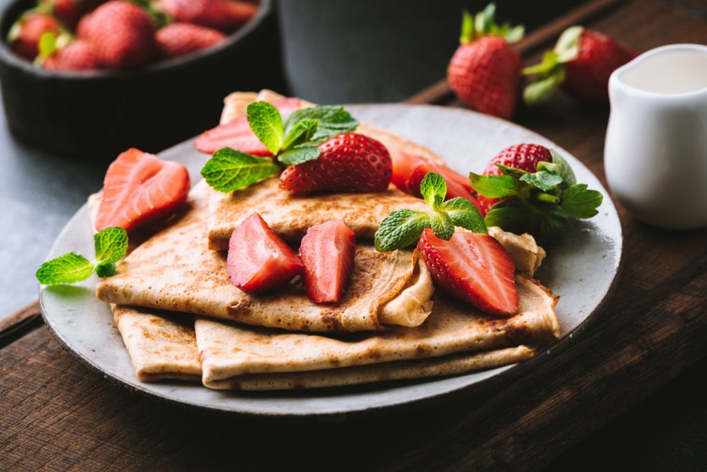 crepes con le fragole