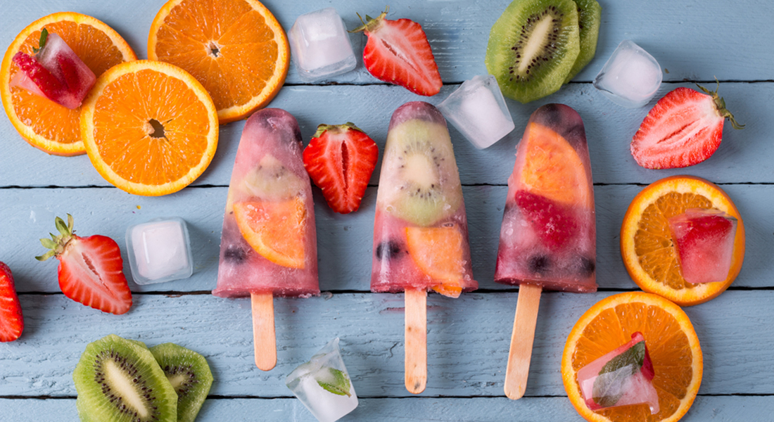 cibi anti-afa: ghiaccioli allo yogurt e frutta