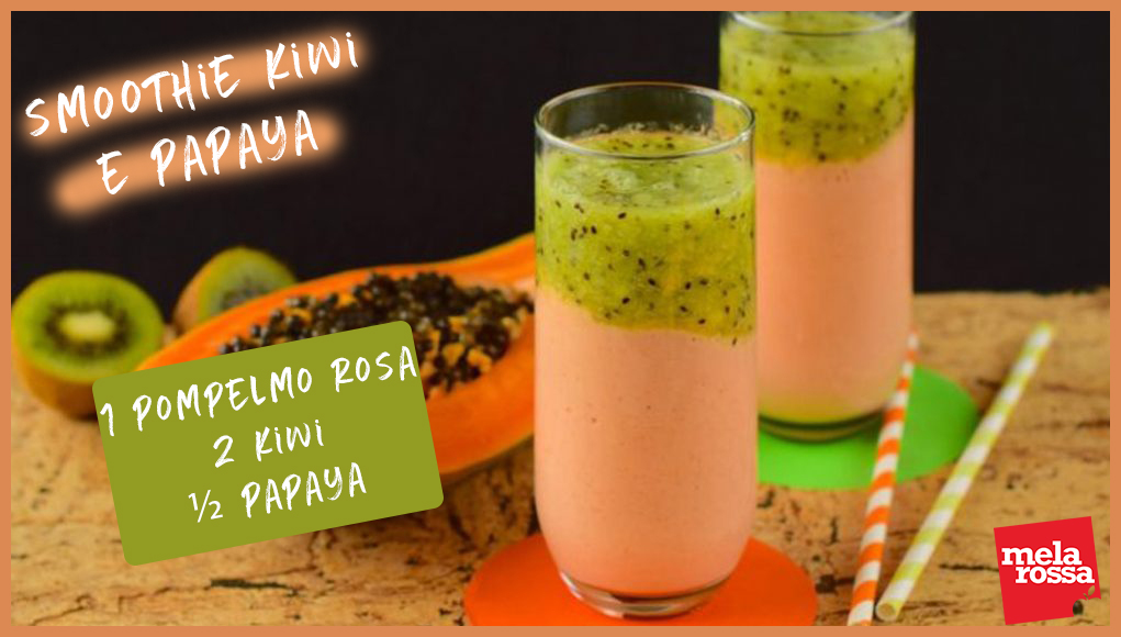 ricetta smoothie kiwi papaya e pompelmo