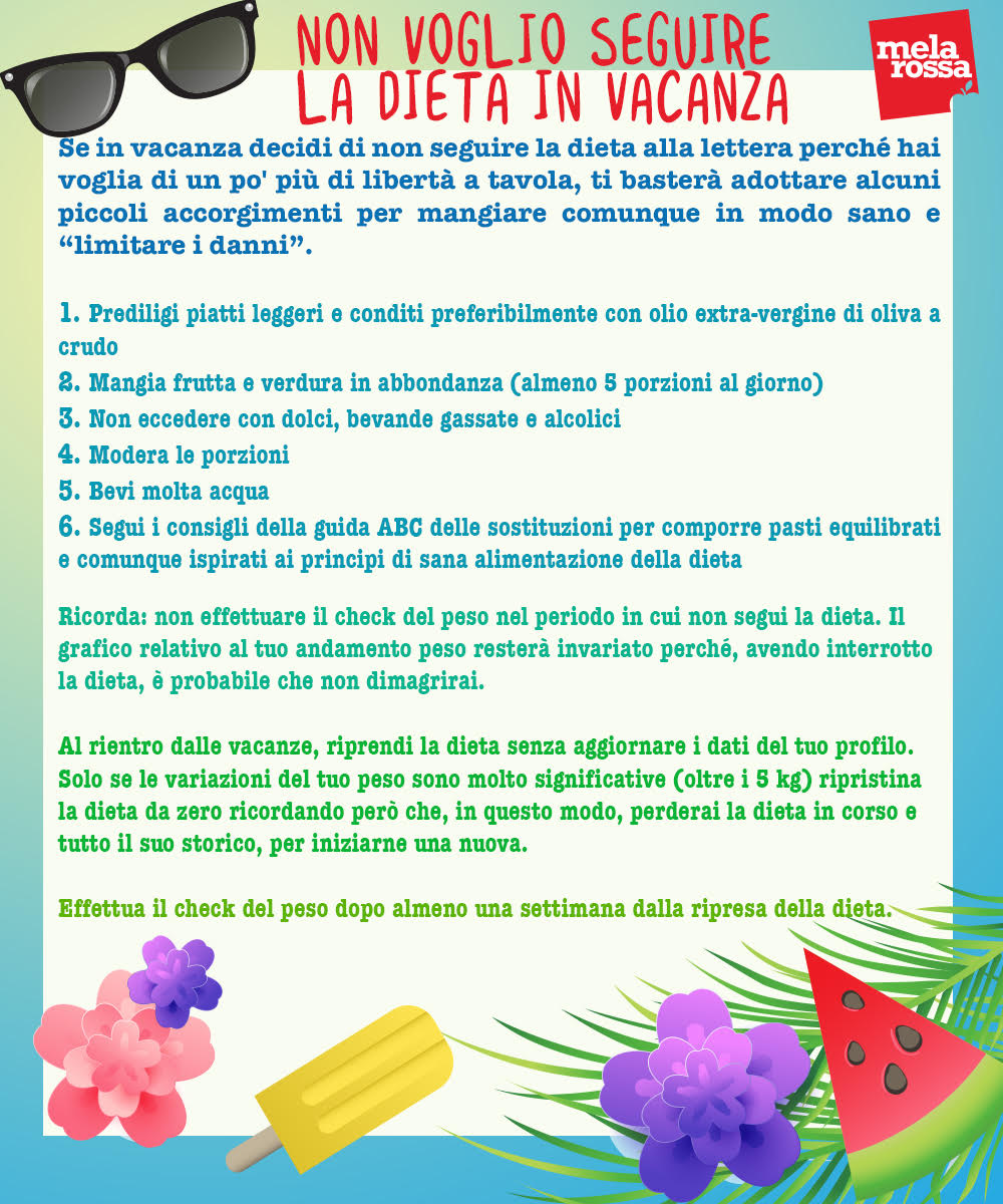 dieta in vacanza: consigli per non ingrassare