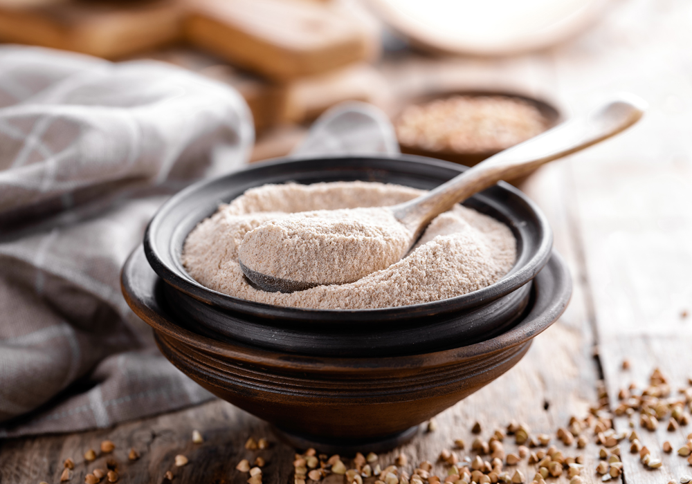 Dalla farina di grano saraceno senza glutine un carico di fibre indispensabili per i celiaci.