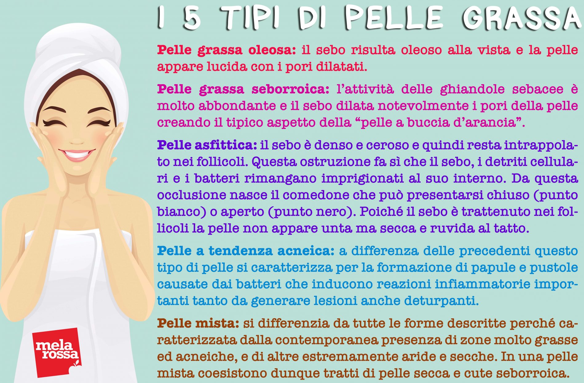 pelle grassa: scopri che tipo di pelle hai
