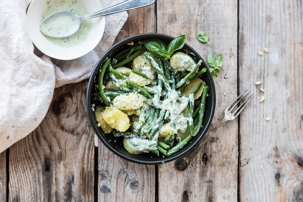 Insalata di patate e fagiolini con pesto light 3 Insalata di patate e fagiolini