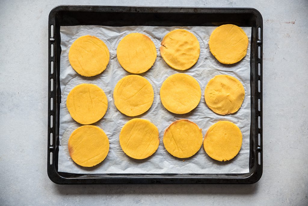 gallette di mais dorate