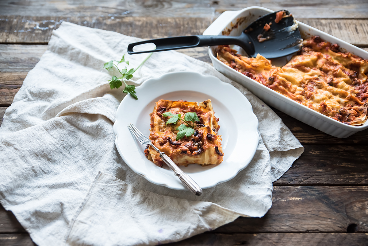 lasagna con ragù di polpo