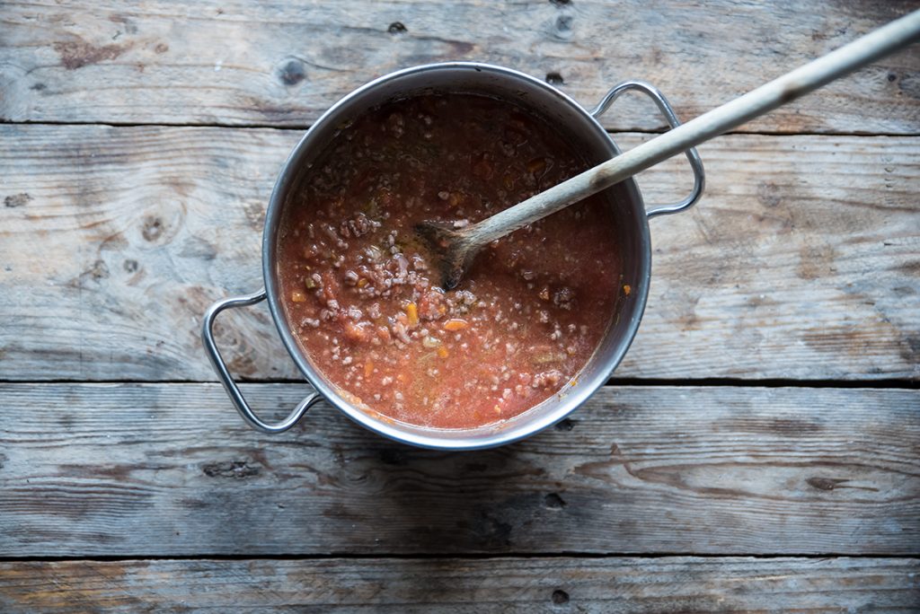 lasagna dietetica con ragù di carne