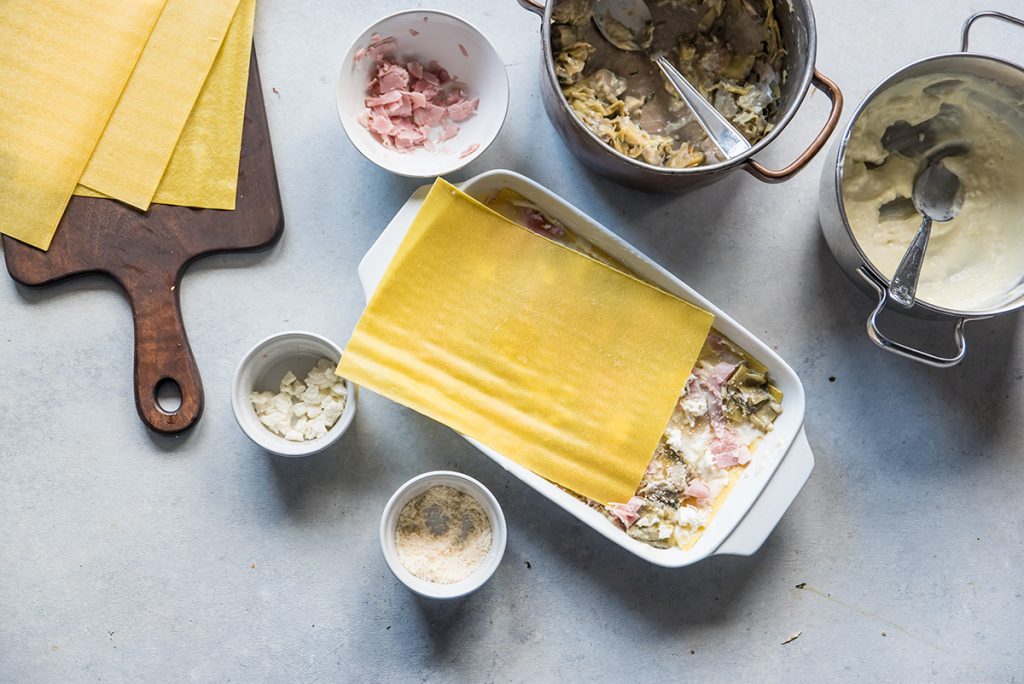 lasagne con carciofi