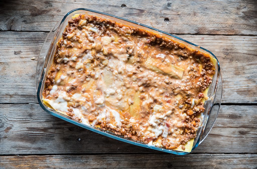 lasagne al forno light con ragù di carne