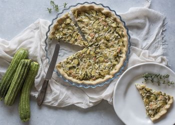 torta salata salmone e zucchine