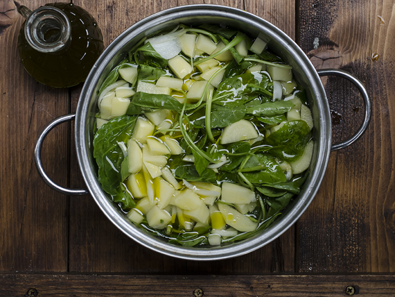 zuppa di patate bietole e kamut 1