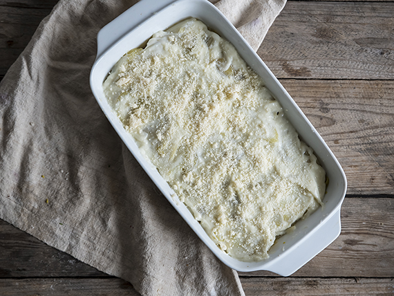 indivia belga e patate al gratin forno