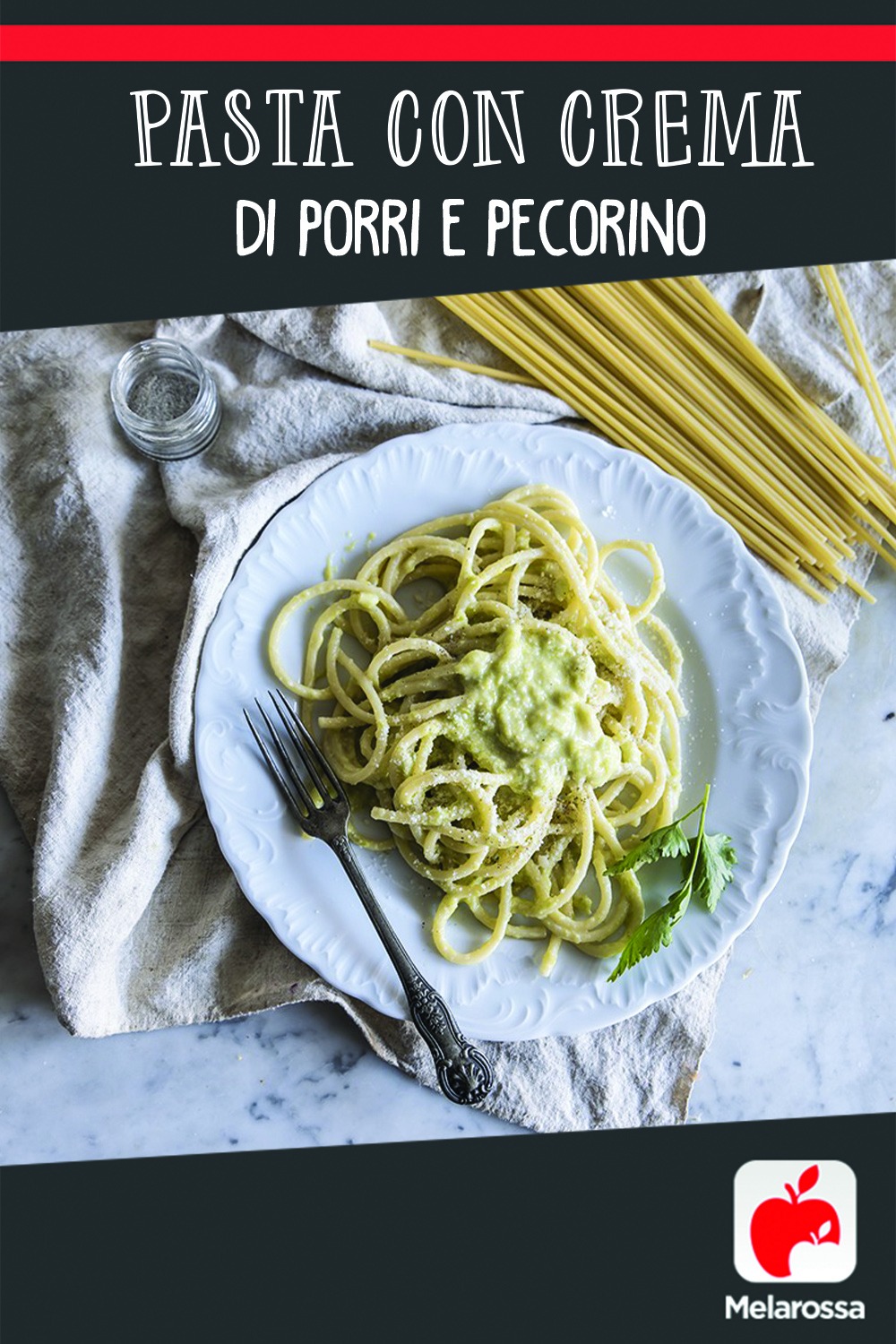 pasta con crema di porri