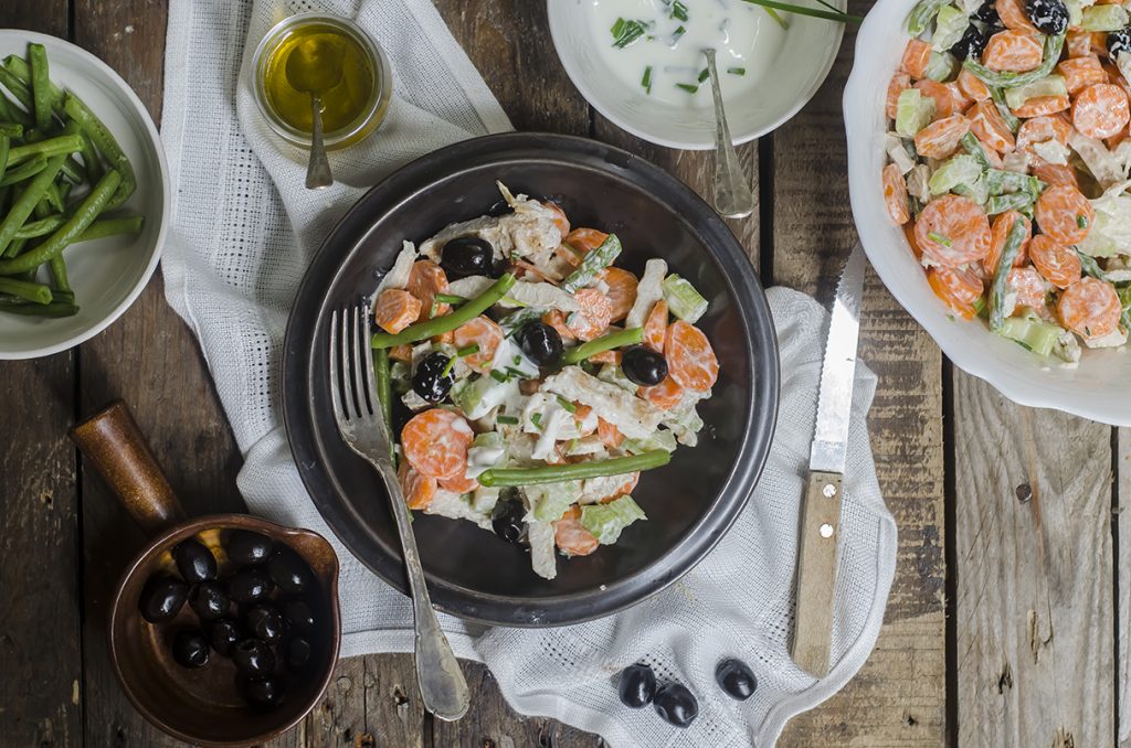ricette con yogurt: insalata di pollo light