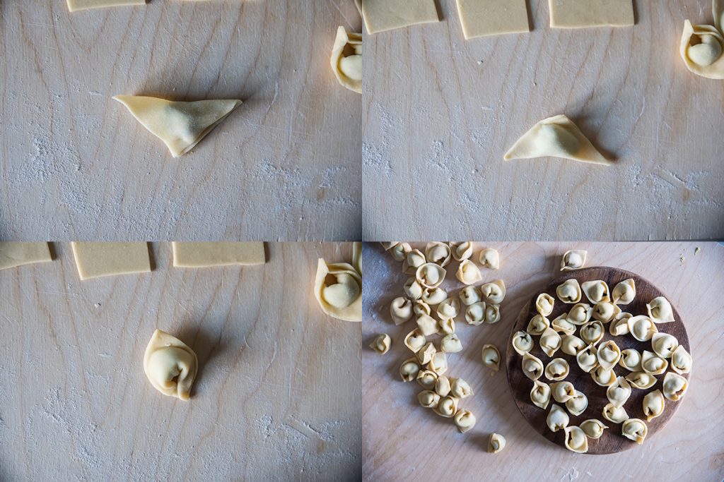 tortellini con ricotta e piselli preparazione tortellini